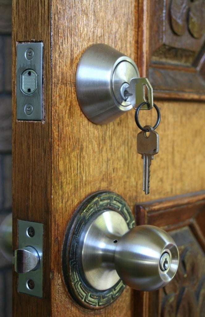 double deadlocked door lock