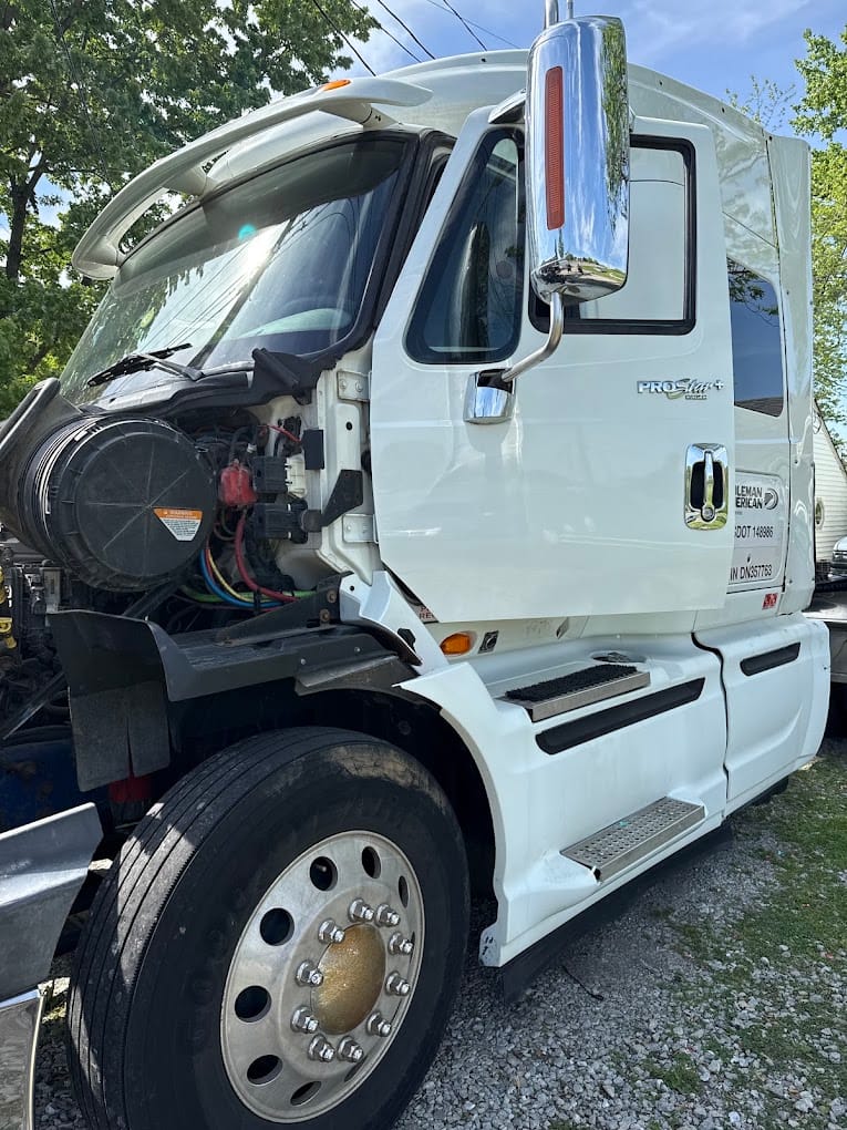 Semi trailer truck door opened by a Locksmith Pro technician