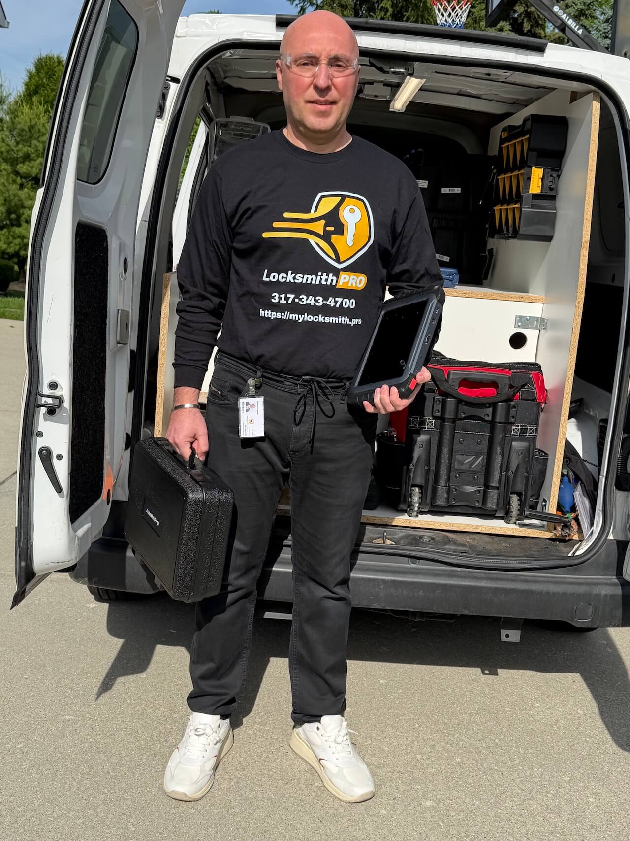 Locksmith Pro service van stocked for commercial lockout calls across the Indianapolis metro
